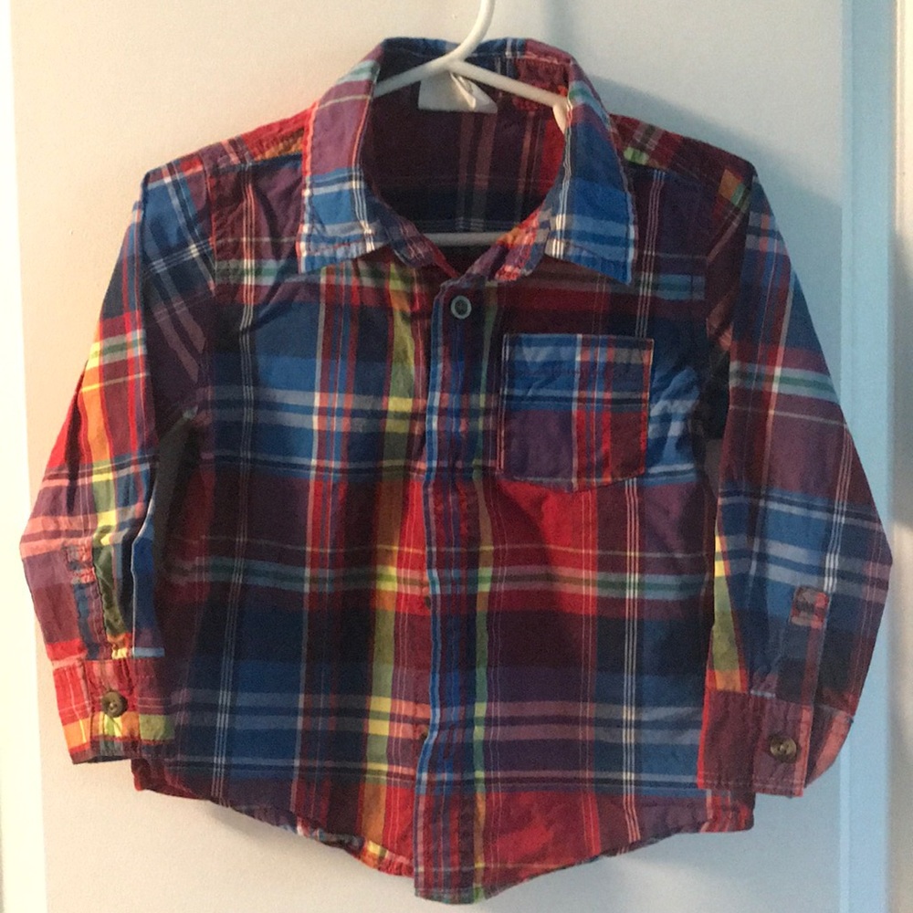 EUC 18-24 mo Crazy 8 Long Sleeve Shirt - Red